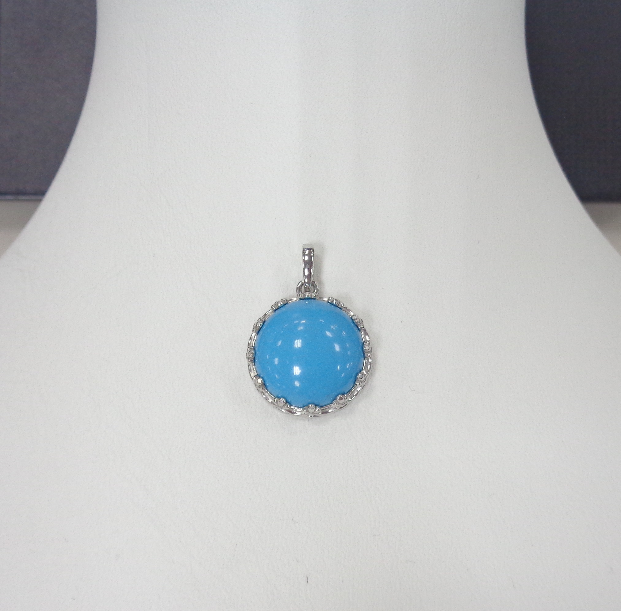 Серебряная подвеска с бирюзой